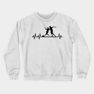 Soccer Heartbeat Pulse Heart Rate Crewneck Sweatshirt